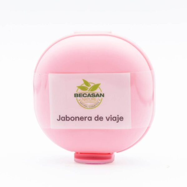 Jabonera Rosa De Viaje
