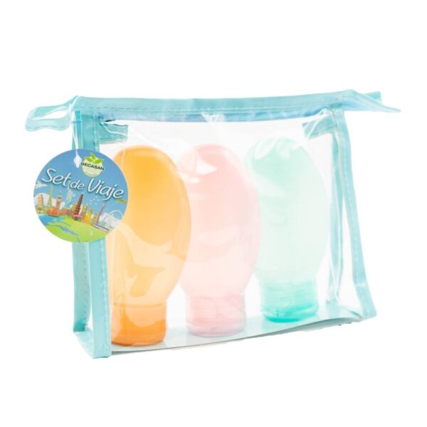 Set De Baño Y Viaje Rellenable Premium Becasan Nature